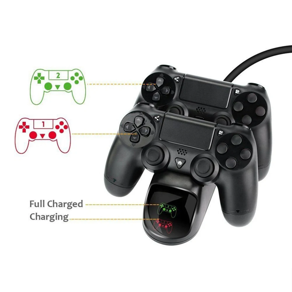 Быстрый контроллер зарядная док-станция для PS4 беспроводной светодиодный