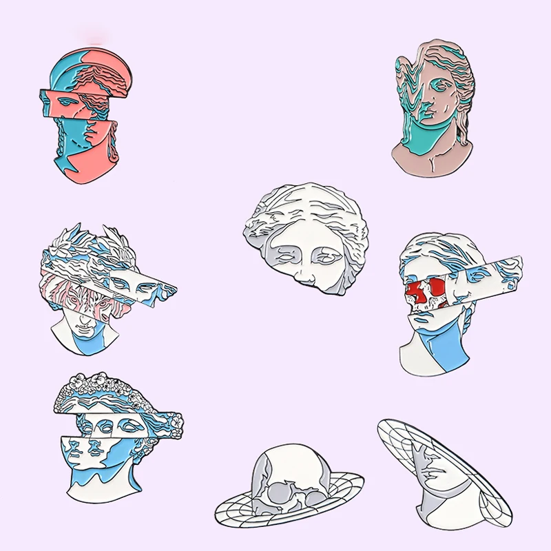 Статуя Pin скульптура эмали штырь греческие статуи угол отворотом Badgess для одежды