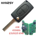 2 кнопки 433 Мгц дистанционный ключ для PEUGEOT 407 307 807 207 308 чип Partner ID46 автомобильный раскладной складной ключ CE0523 VA2HU83 blade