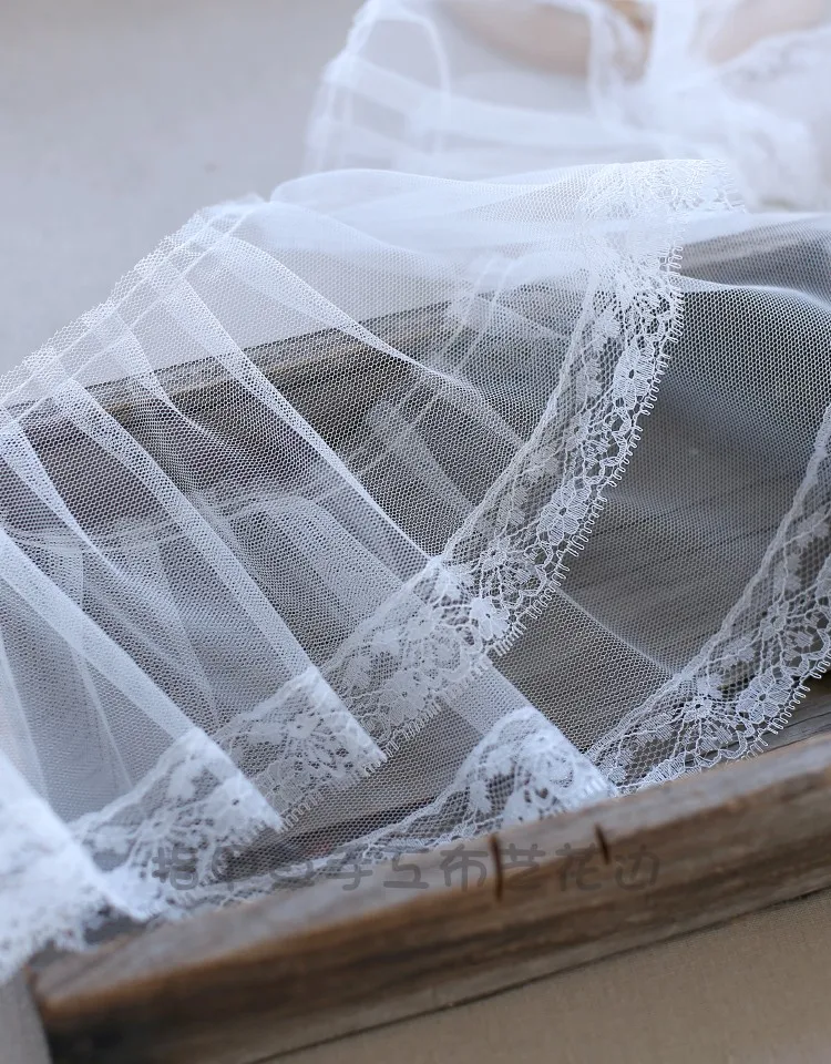 1 метр 14 см широкие белые марлевые обжимные кружевные аксессуары сшитая юбка