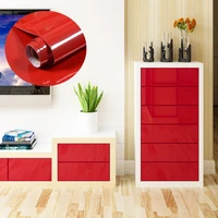 New Red Paint Waterproof DIY Decorative Film PVC Vinyl Self Adhesive Wallpaper Kitchen Cabinet Furniture Wall Sticker Home Decor