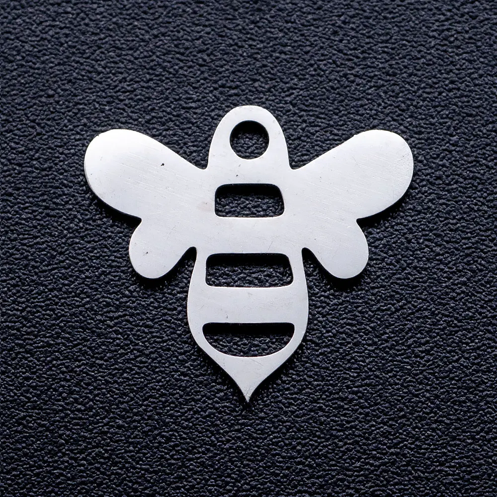 10 шт./лот полые пчелы DIY ювелирные подвески оптовая продажа 100% нержавеющая сталь