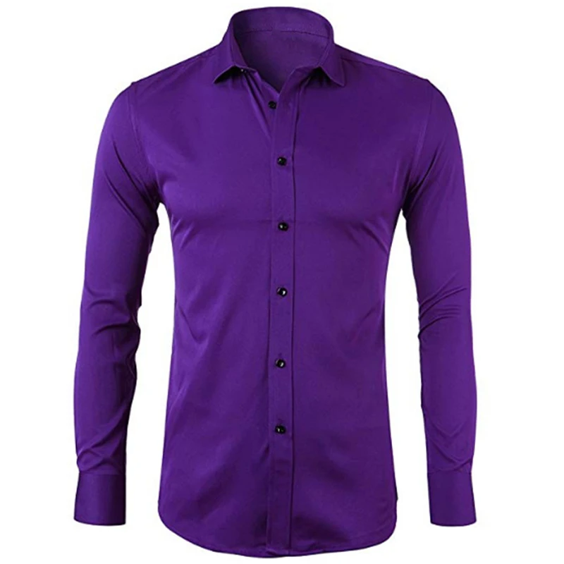 Рубашка A708 Мужская стрейчевая повседневная одежда в европейском стиле