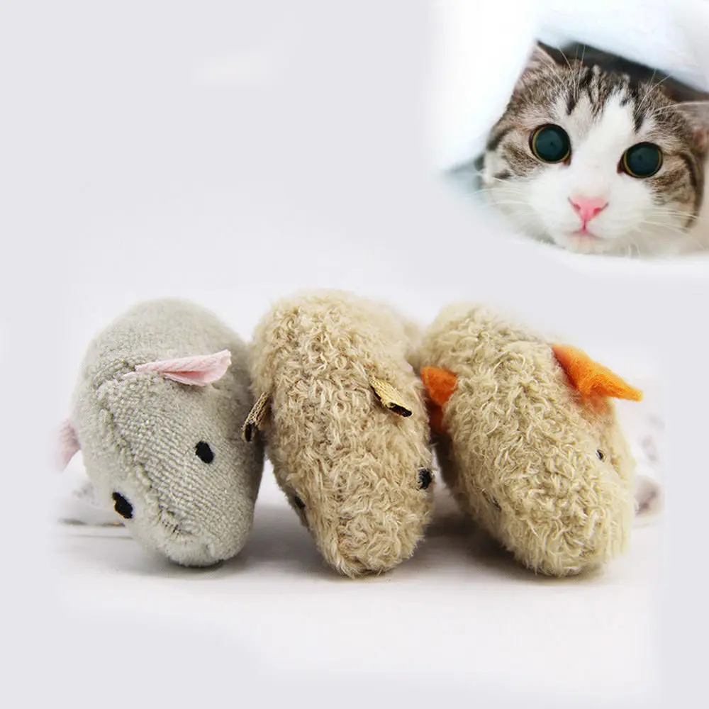 

3 шт. креативные игрушки для домашних животных, кошек, мех, накладная плюшевая мышь, котенок, кошка, играющие игрушки или кошки с плюшевой мин...