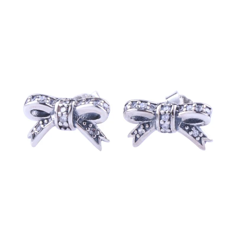 

Women's S925 Sterling Silver Bow pandoradora Earrings