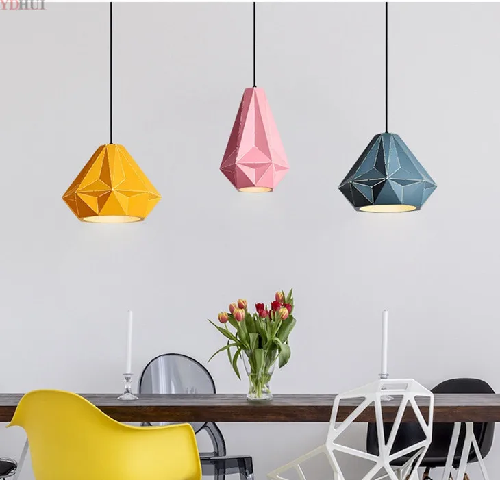 LukLoy современный красочный подвесной светильник коническая лампа для фойе
