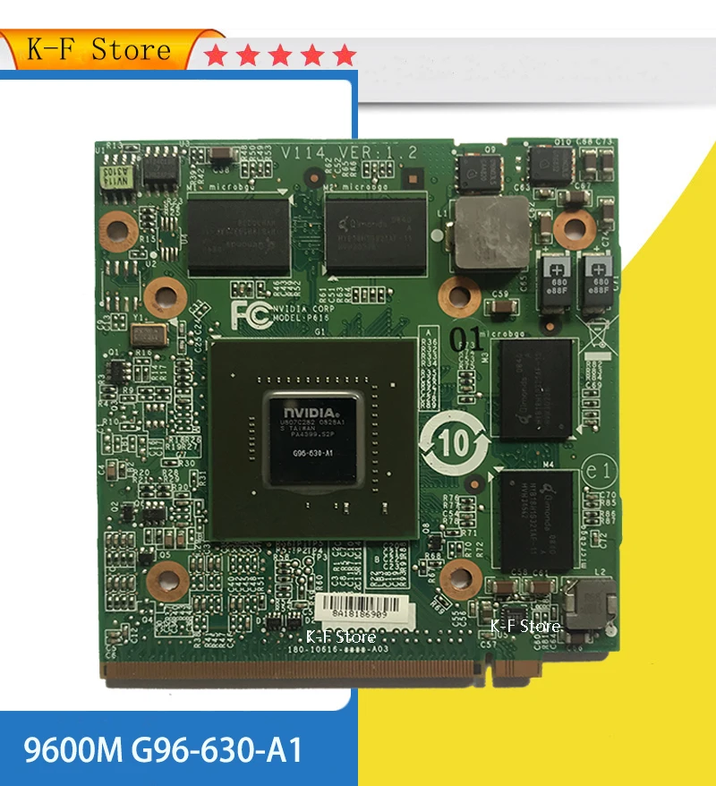 Placa de Vídeo G96-600-c1 para Acer Geforce Mxm G96-630-a1 Aspire 6930 5530g 7730g 5930g 5720g Portátil Gráfica 9600m gt Gddr3 512mb
