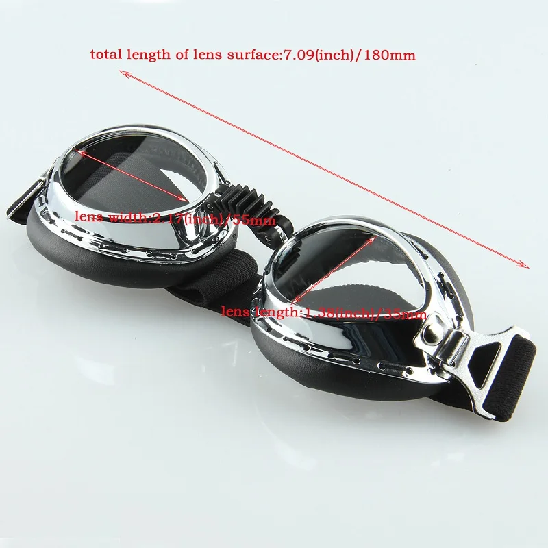 Черные кожаные мотоциклетные очки POSSBAY пилота винтажные классические