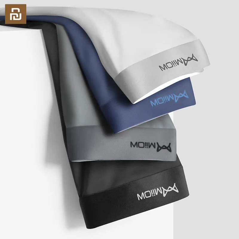 

4pcs / 3pcs Youpin Men Ice Silk Underwear Seamless Boxer Shorts Male Summer Ultra-thin Sexy Panties Men's Breather Underpants