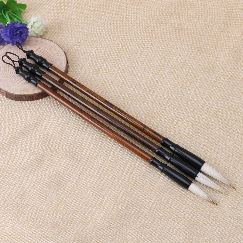 

1PC Chinese Calligraphy Brushes Pen Wolf Sheep Hair Writing Brush Wooden Handle 32CA