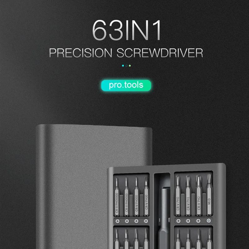 Набор отверток Xiaomi 63 в 1 набор прецизионных магнитных насадок для с шестигранной