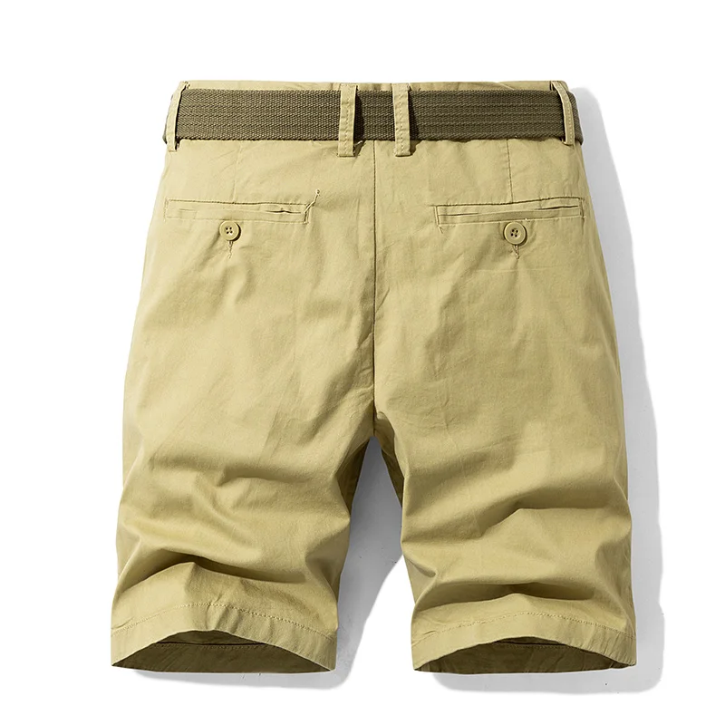 

2021 Summer Men's Multi-pockets Cotton Cargo Shorts Men's Straight Loose Casual Shorts Male Short Pants