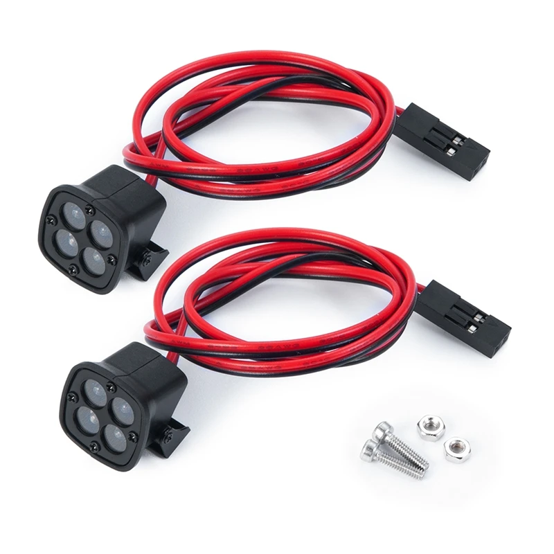 

RC Car LED Roof Lights Headlights Round Spotlight for 1/10 RC Crawler Axial SCX10 90046 Traxxas TRX4 TRX6 Redcat Gen8