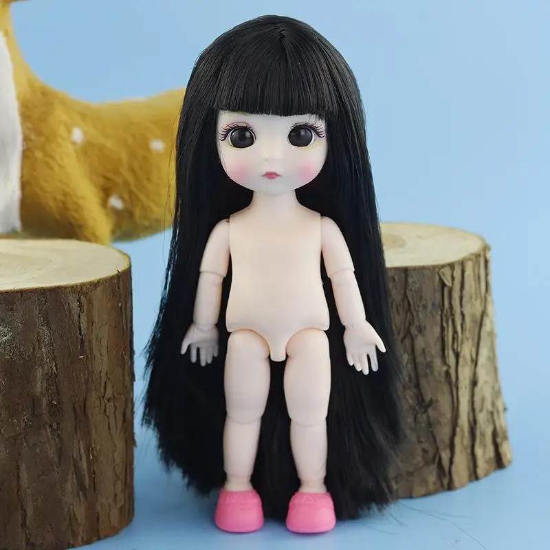 16 см 1/8 куклы 13 подвижные шарнирные Мини BJD Детские волосы Nake женские белые тела