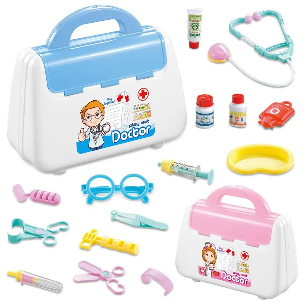 

15Pcs Simulation Stethoscope Injector Scissors Kids Doctor Pretend Play Toy Set Hospital Medicine Accessorie Children Toy