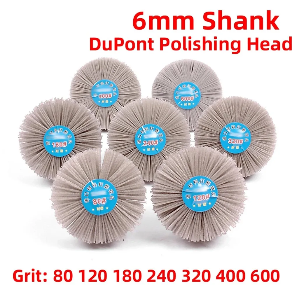 

1pc Abrasive Nylon Wheel Brush 80-600 Grit Grinding Wheel Brush Nylon Polishing Abrasive Rotary Woodworking Tool