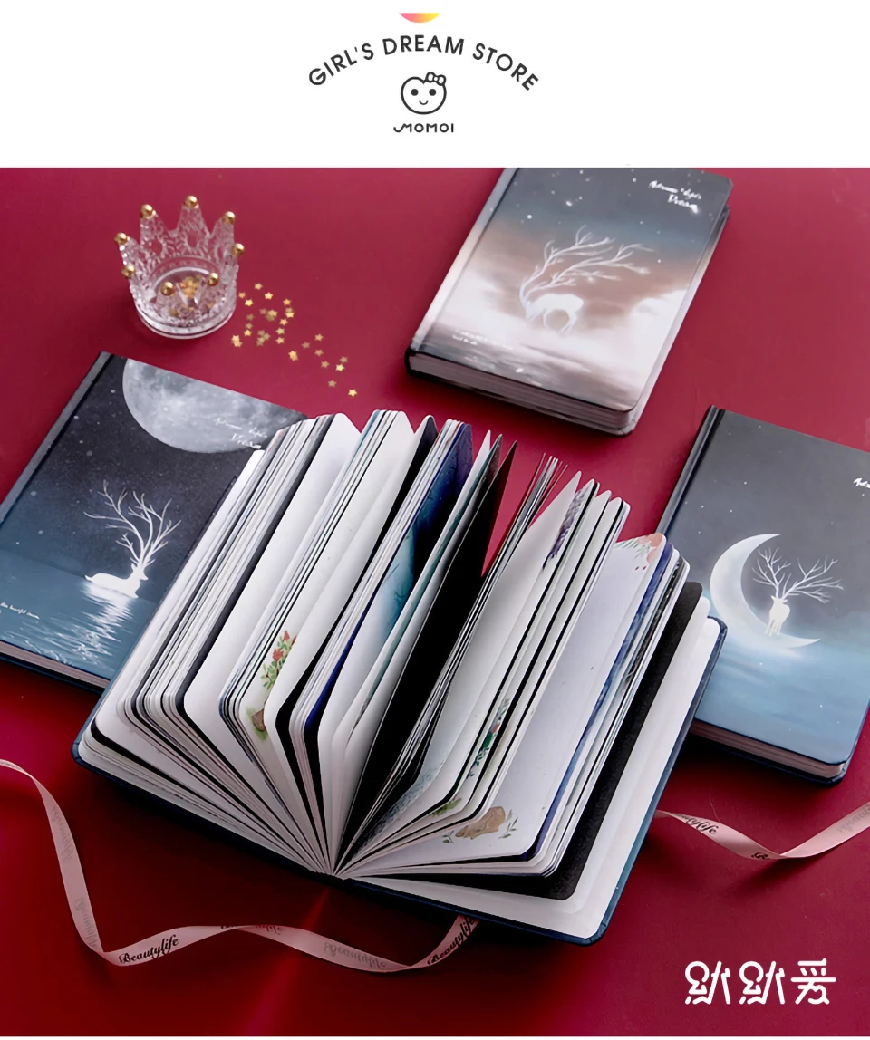 Олень иллюстрации блокнот-скетчбук Дневник для рисования 128 листов милый олень блокнот Бумажная книга офисные школьные принадлежности подарок