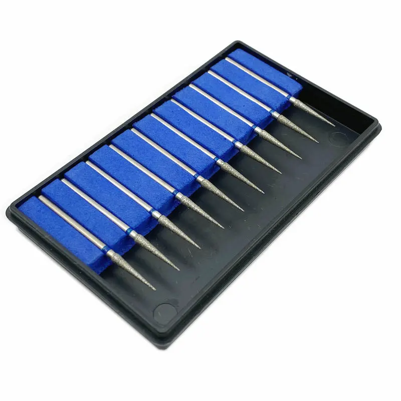 10 шт. Алмазная дрель для ногтей MM27 Фрезерный резак стоматологический