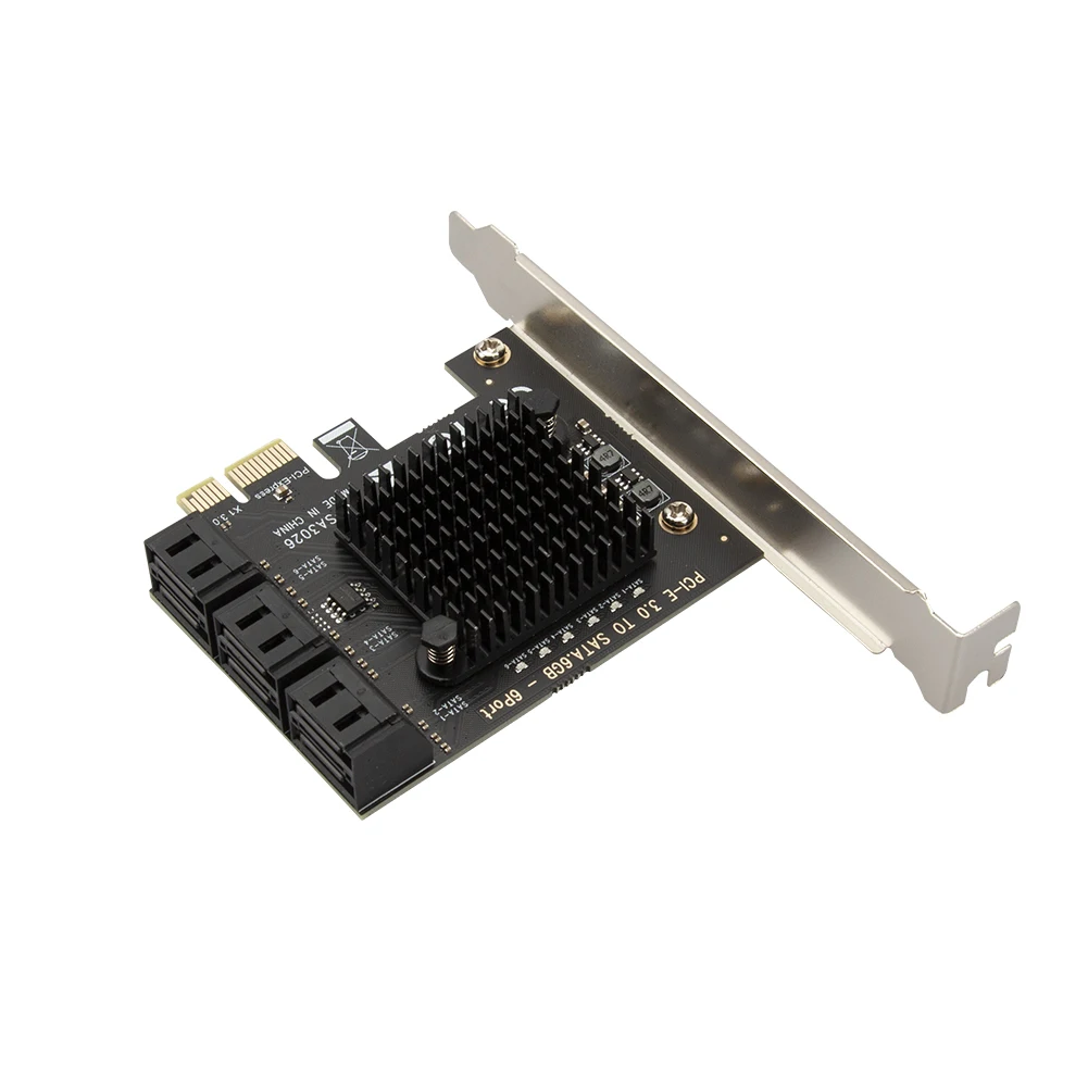

PCIE to 6 Ports SATA Card SATA3 PCI Express Expansion Card 6Gbps Transmission Speed For Desktop Server Industrial Equipment
