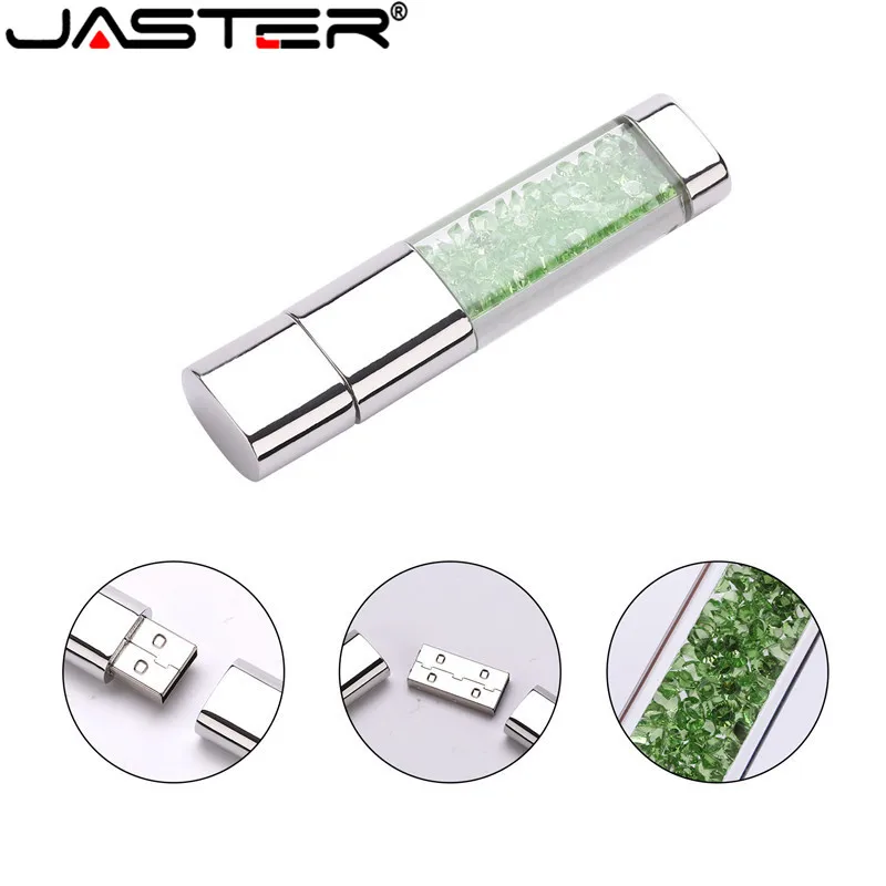 Флэш накопитель JASTER с кристаллами usb 2 0 32 ГБ 16 8 4 64 ГБ|USB флэш-накопители| |