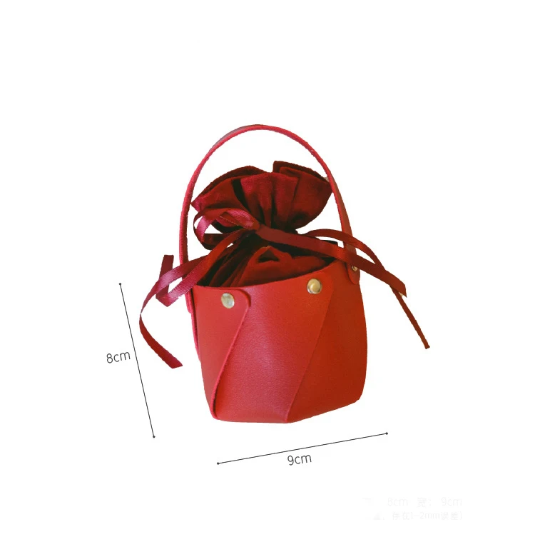 

Artificial Leather Barrel Shape Gift Bag 3 Color Style Wedding Essentials Ladies Hen Party Decor Bride To Be Wedding Decorations