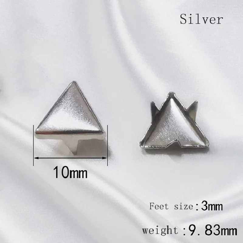 100pcs brass tringle rivets wit claw for leather stud with claws nailhead punk rock spike lethercrafts accessies retail | Дом и сад