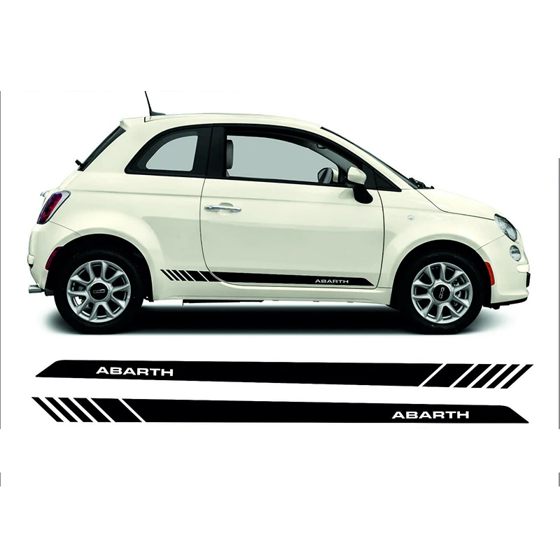 Для Fiat 500 виниловые боковые полосы наклейки с рисунком 500X L X MPV Abarth tu 39|Наклейки на