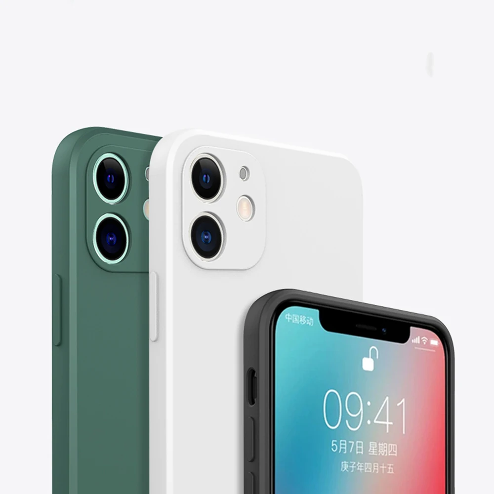 Жидкий силиконовый тонкий мягкий чехол для телефона Apple Iphone 11 Pro Max Plus Se 2 Xr Xs X 9 10 8 7
