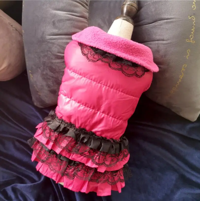Rose red Теплое зимнее пальто для собак Petalk, водонепроницаемая флисовая куртка для питомцев, пальто для маленьких питомцев XS, s, m, l, xl - Цвет: Rose red