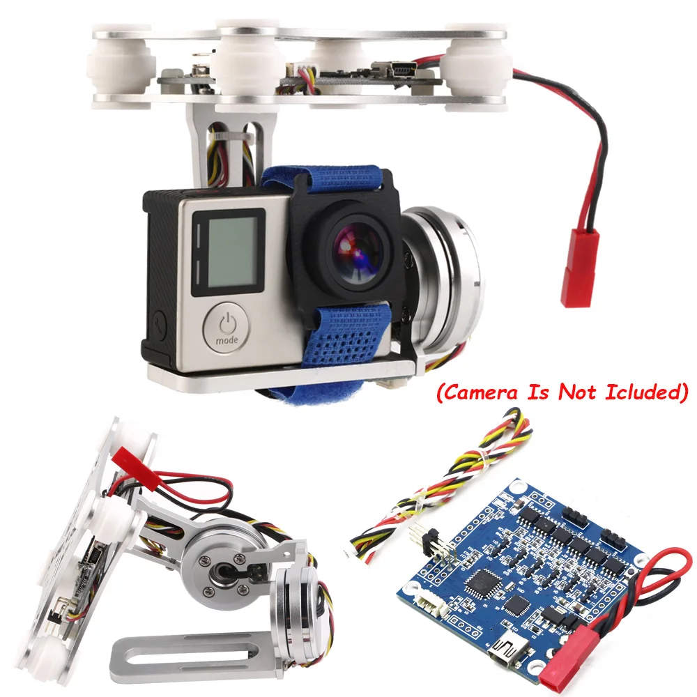 2-Axis Brushless Gimbal Camera Frame(145G) With 2208 Motors+BGC 3.0 Brushless Gimbal Controller For SJ4000 Gopro 3 4 Drone Toy