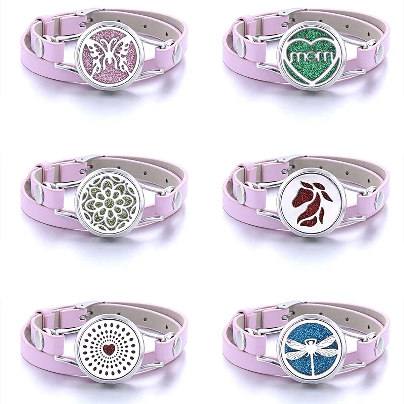 Новинка ароматерапия ювелирное изделие эфирное масло диффузор медальон кожаный