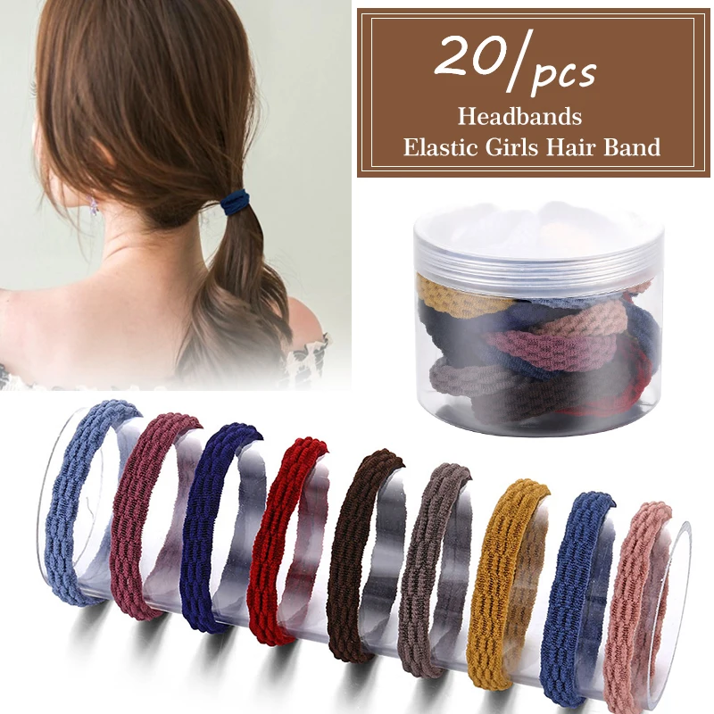 FAMSHIN 20 шт. яркая эластичная повязка для волос женщин и девушек Новинка 2019