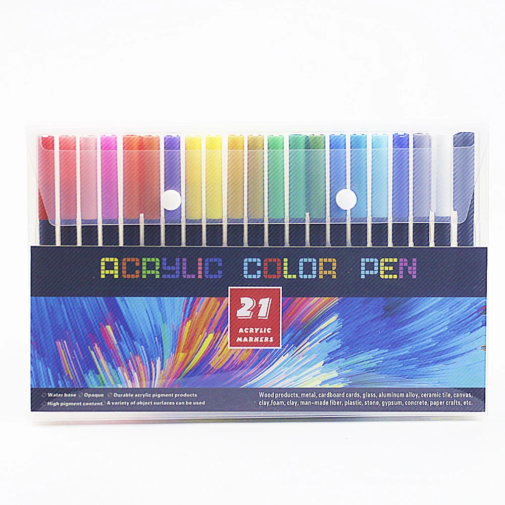 

21/25 Colors Canvas Glass Rock Wooden Shoes Ceramic Mugs Craft Supplies For Adults Children Acrylic Marker Pens For Canvas