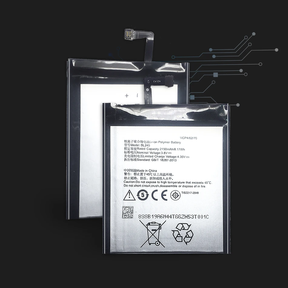 

For Lenovo S60 S60-T S60-W BL245 Mobile Phone Replacement Battery 2150mAh For Lenovo S60 S60-T S60-W BL245