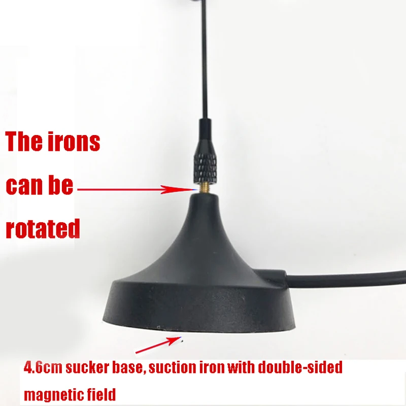 Car Fm High-Frequency Enhanced Signal Radio Antenna 3Meter Feeder Home Sucker Base Double-Sided Magnets Super Suction | Электроника