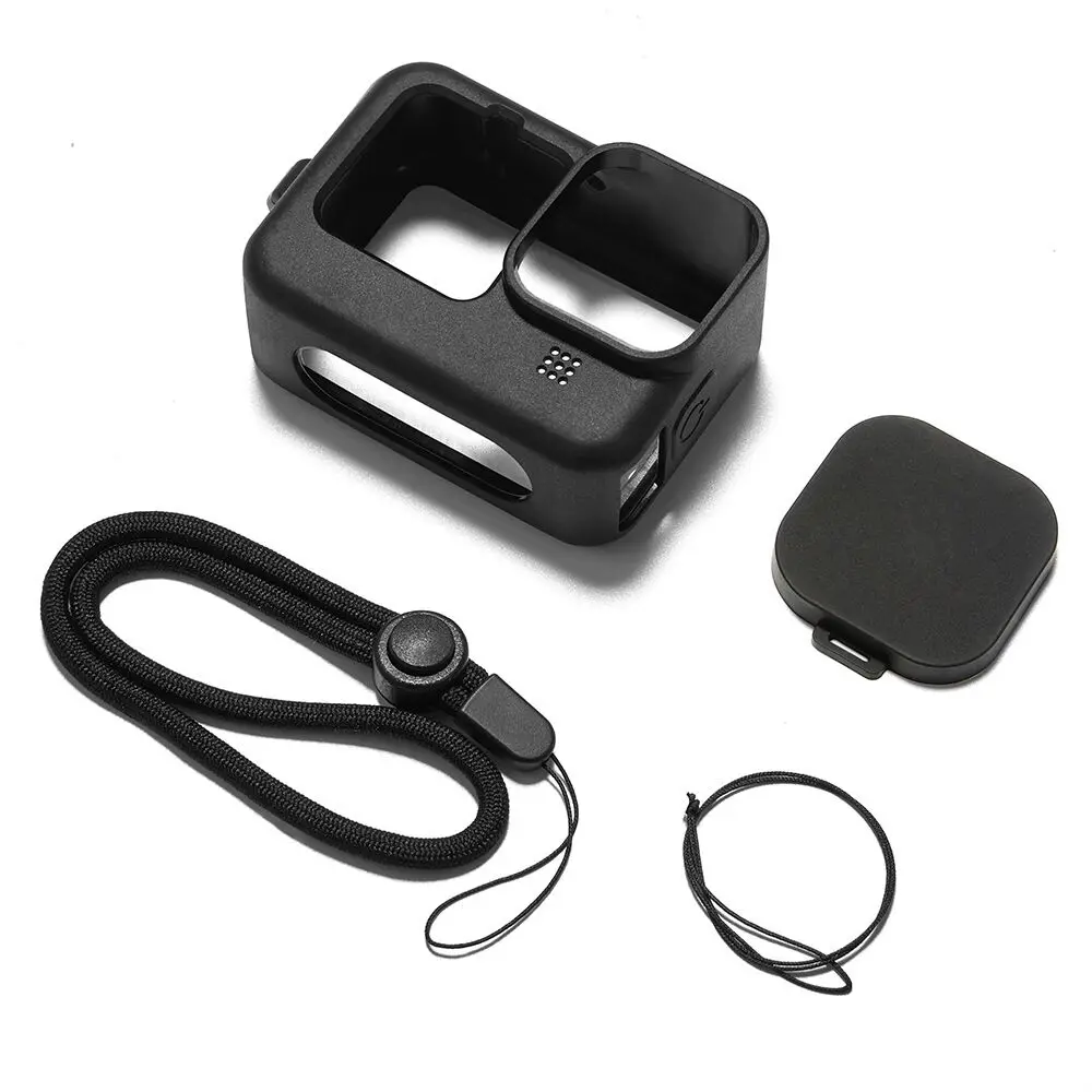 Силиконовый чехол для GoPro Hero 9 Черная защитная пленка экрана из закаленного