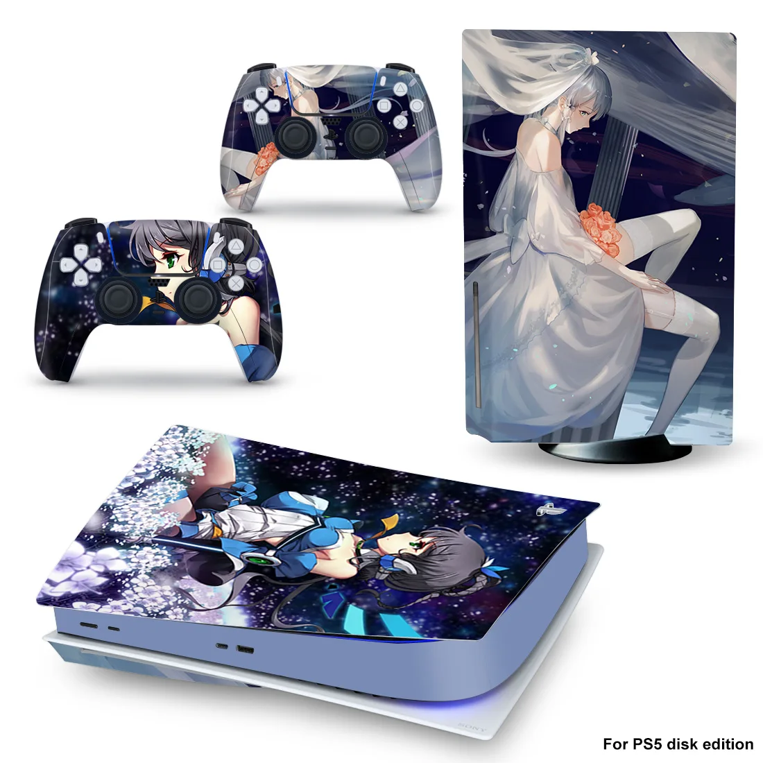 

Girl Style PS5 Standard Disc Edition Skin Sticker Decal Cover for PlayStation 5 Console & Controller PS5 Skin Sticker Vinyl