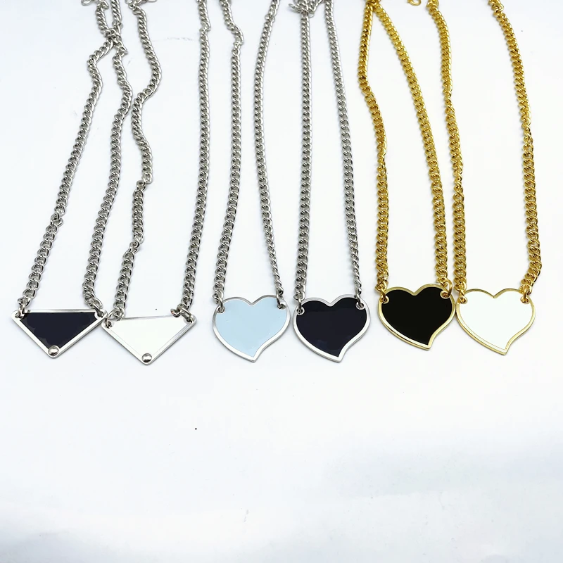 

New triangle P necklace men and women universal punk style personality trend necklace