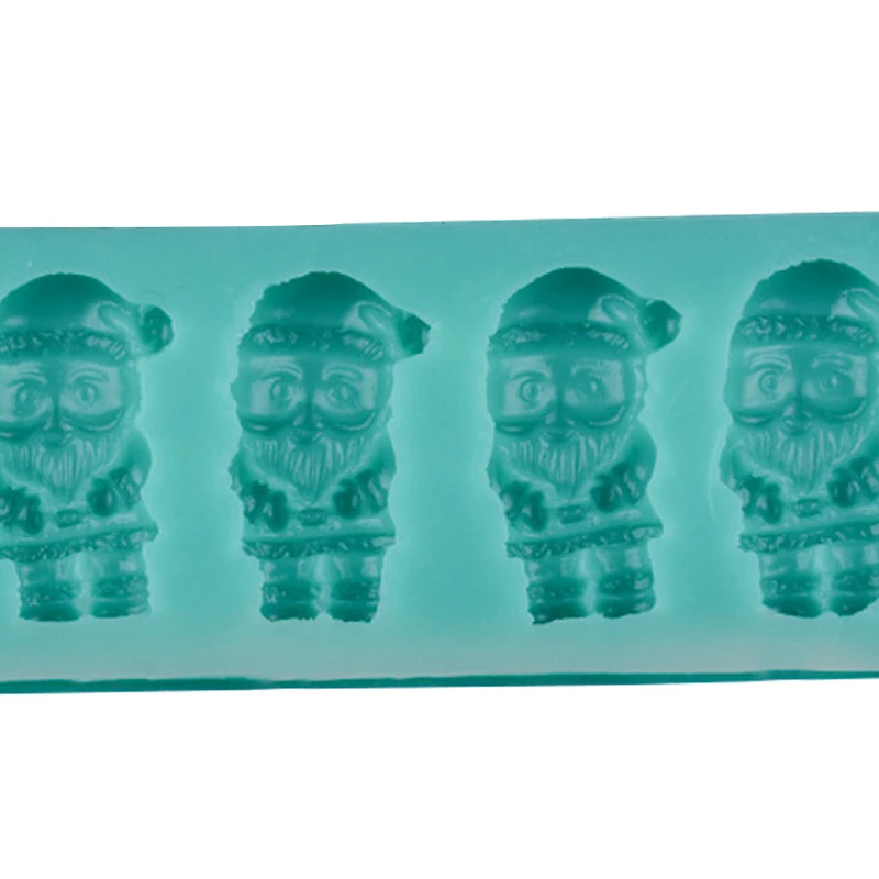 Силиконовая форма для торта с 5 отверстиями в виде Санты-Клауса выпечки мусса