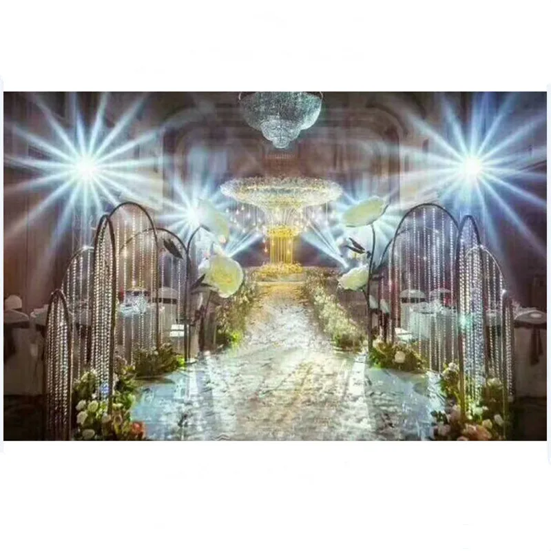 Arcos de boda, tubos de hierro en forma de n, soportes de flores de boda, accesorios de metal, fondo, decoraciones de flores artificiales-2