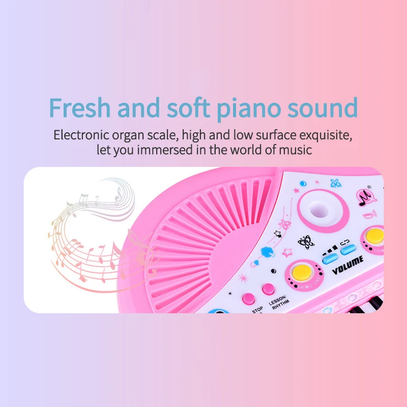 

Musical Toys Kids Piano 37 Keys Small Electronic Organ Musical Piano Teaching Keyboard With Microphone Educational Toys For Kids