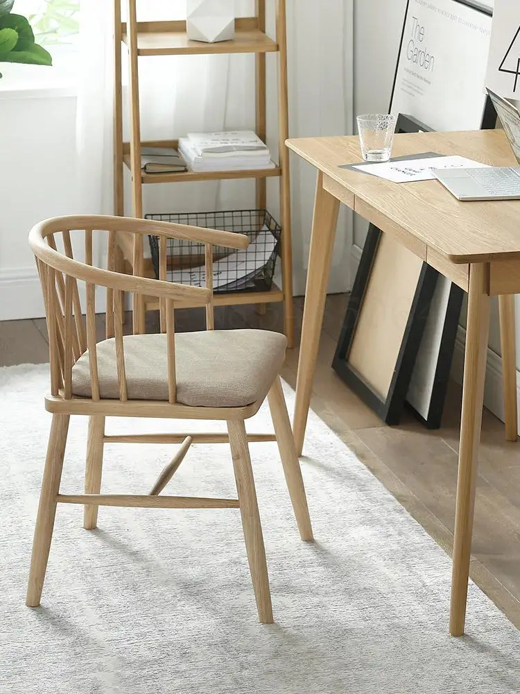 Стол из массива дерева современный минималистичный домашний деревянный стул с