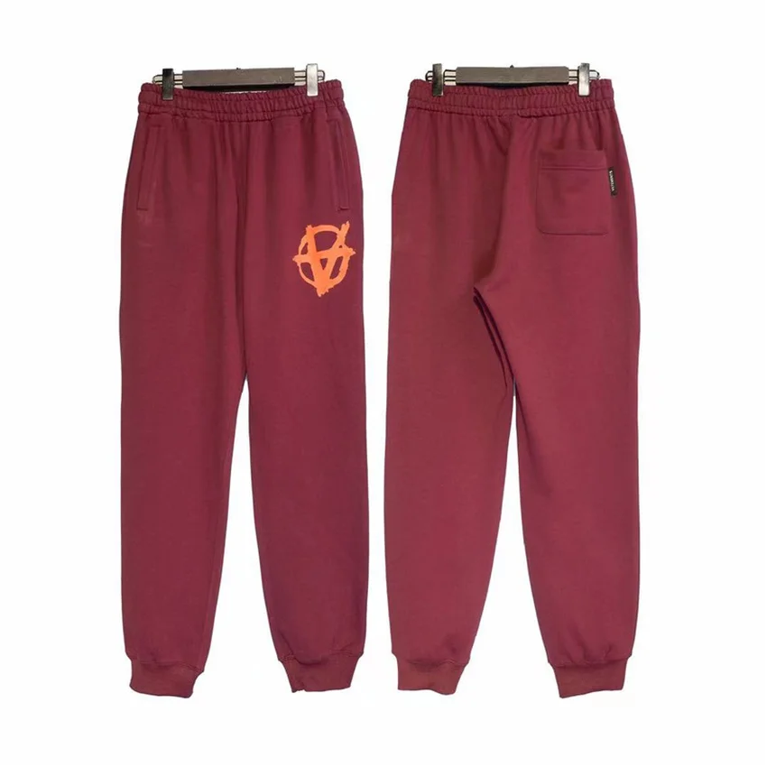 

Vetements Anarchy Pants Men Women Vetements Sweatpants Slightly Loose VTM Trousers japanese streetwear