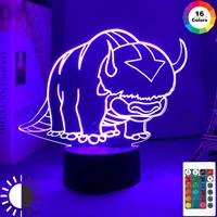 acrylic 3d lamp avatar the last airbender nightlight for kids child room decor the legend of aang appa figure table night light