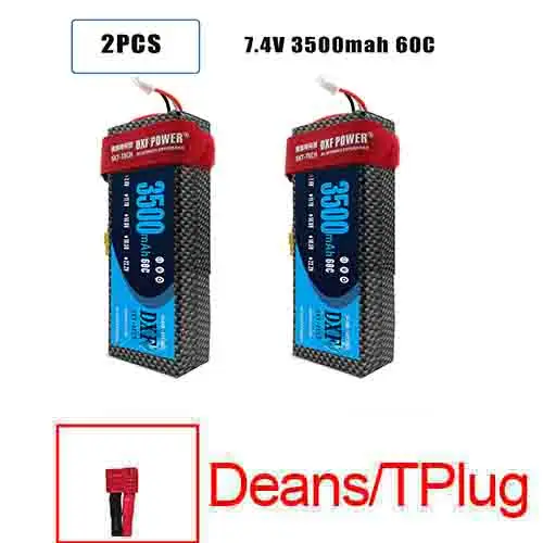 DXF 2 шт батарея lipo 2S 3S 7000mah 3500mah 11,1 V 5200mah Hardcase 100C 200C 11,1 V 2700mah 30C для дрона вертолета 1/8 RC автомобиля - Цвет: 2PCS3500HARDDEANS