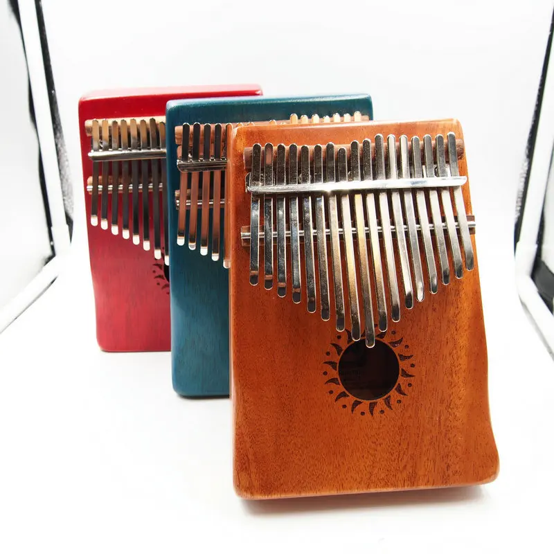 Walter.t 17 Keys kalimba bag thumb piano Acacia Mahogany calimba xylophone key portable keyboard vibraphone musical instrument