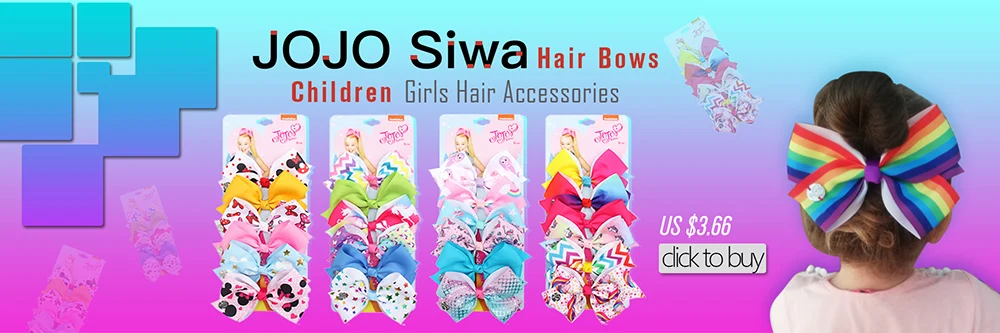 Oaoleer аксессуары для волос jojo siwa банты для волос для девочек детские заколки 7 ''Единорог Grosgrain Ленточные заколки JOJO банты