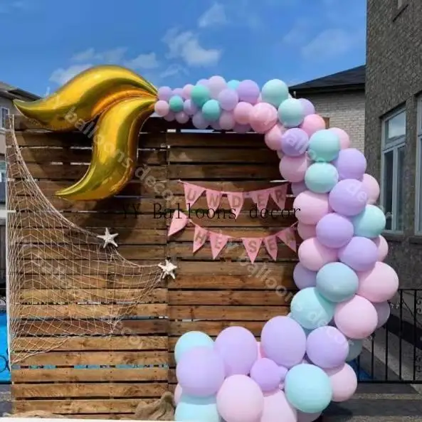 Горячие макароны шар Набор Для арки одеяло в виде хвоста русалки латексный