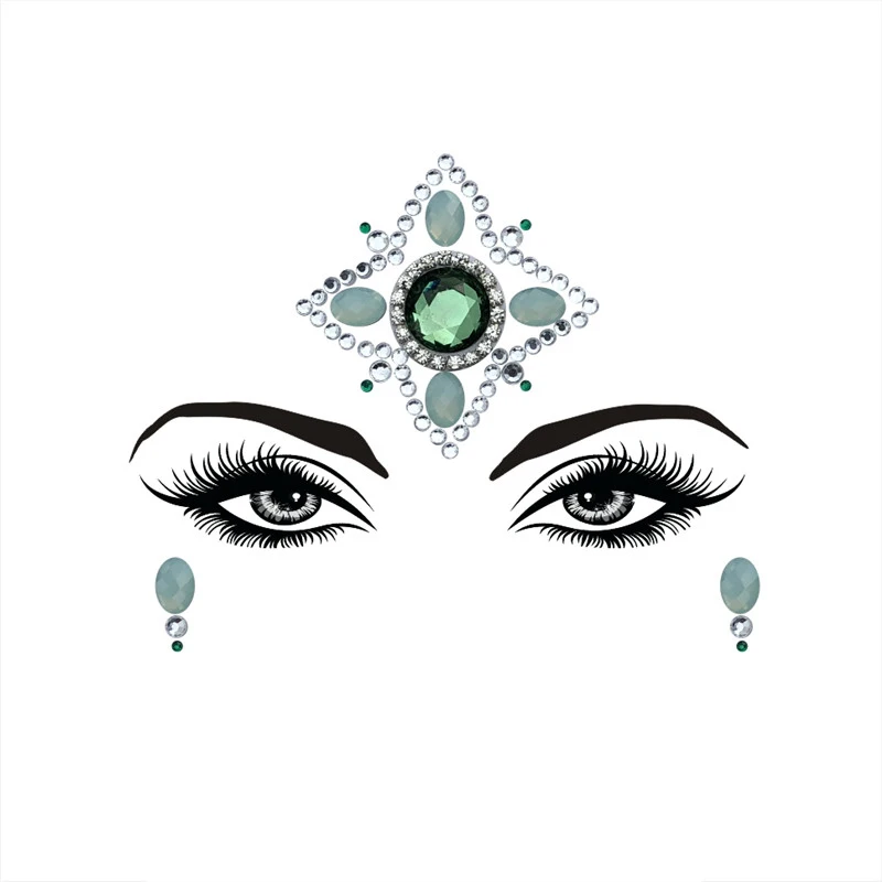 Временные Стразы блестящие тату-наклейки набор полимерные наклейки для лица в