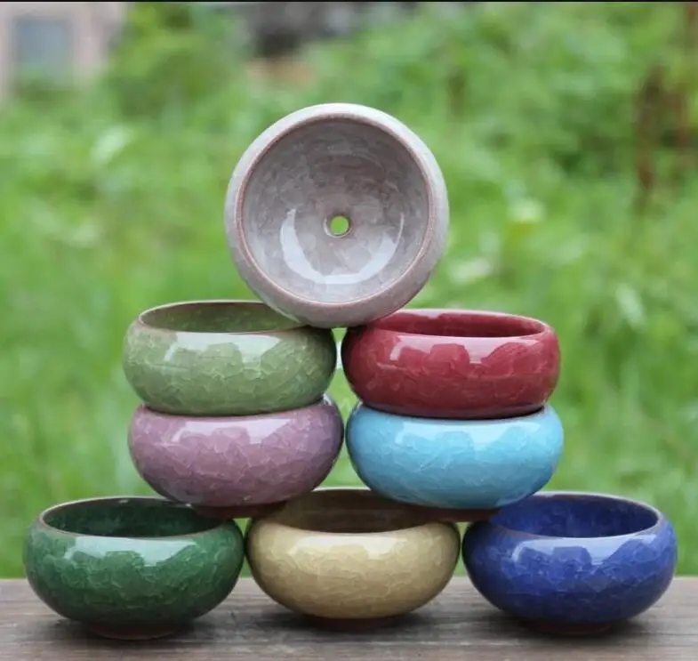 

Practical Round Ceramics Garden Pot Breathable Mini Planters For Home Desktop Succulent Plants Flowerpot New Arrival#8804